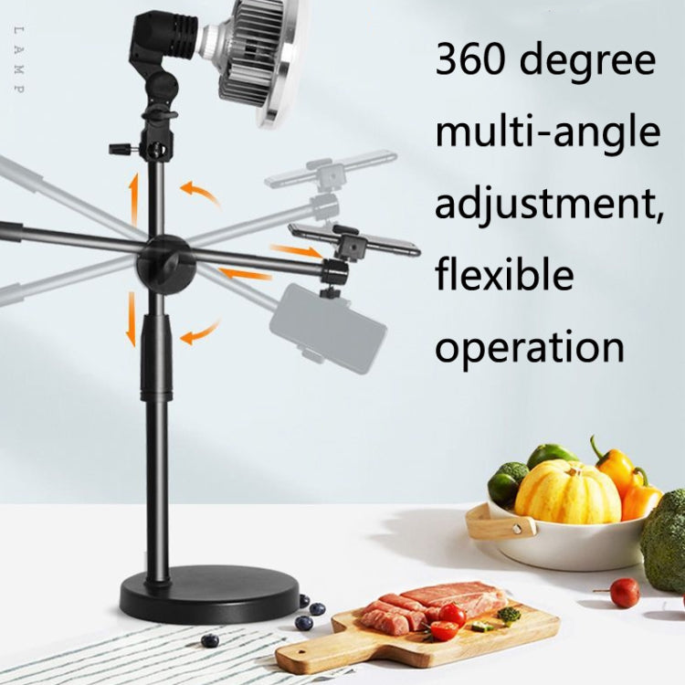 Mobile Phone Live Support Shooting Gourmet Beautification Fill Light Indoor Jewelry Photography Light, Style:500W Mushroom Lamp + Stand