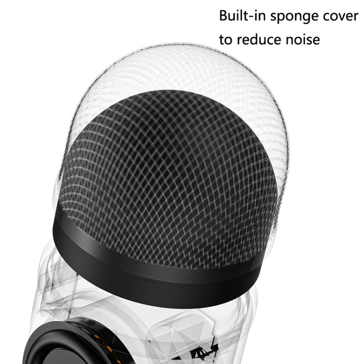 K8 Wireless Mobile Phone Karaoke Microphone Handheld Home Bluetooth Microphone Speaker(White)