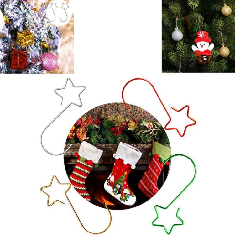 10 Packs Home Christmas Ornament Star Metal Garland Hook