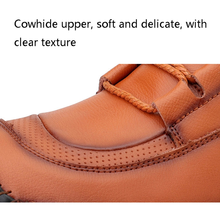 ac007 Autumn And Winter Men Martin Boots Leather High-Top Outdoor Warm Shoes, Size: 41