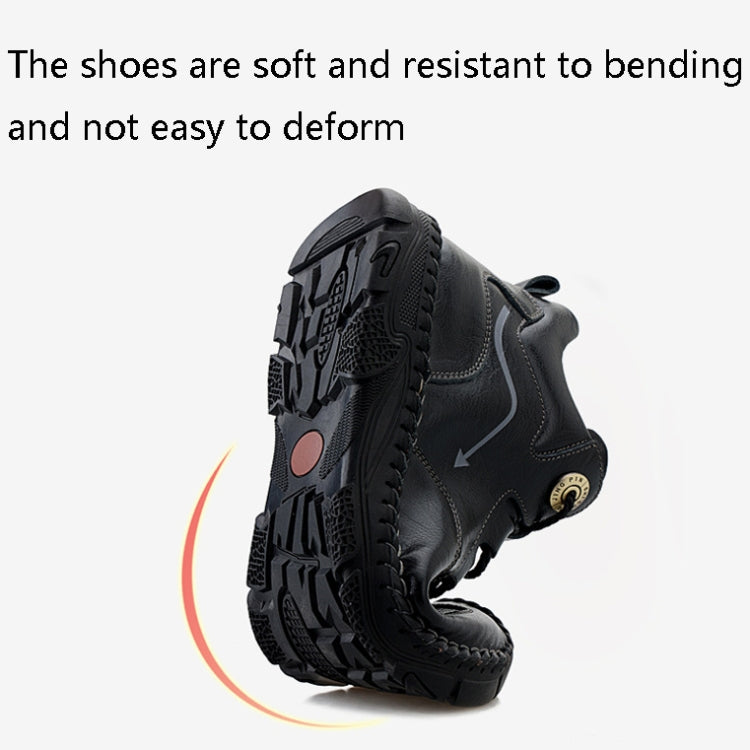 ac007 Autumn And Winter Men Martin Boots Leather High-Top Outdoor Warm Shoes, Size: 48