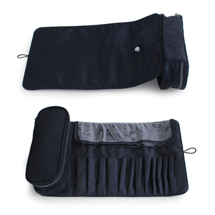 Cosmetic Bag Cosmetic Brush Storage Bag Multifunctional Folding Beauty Makeup Kit(Black)