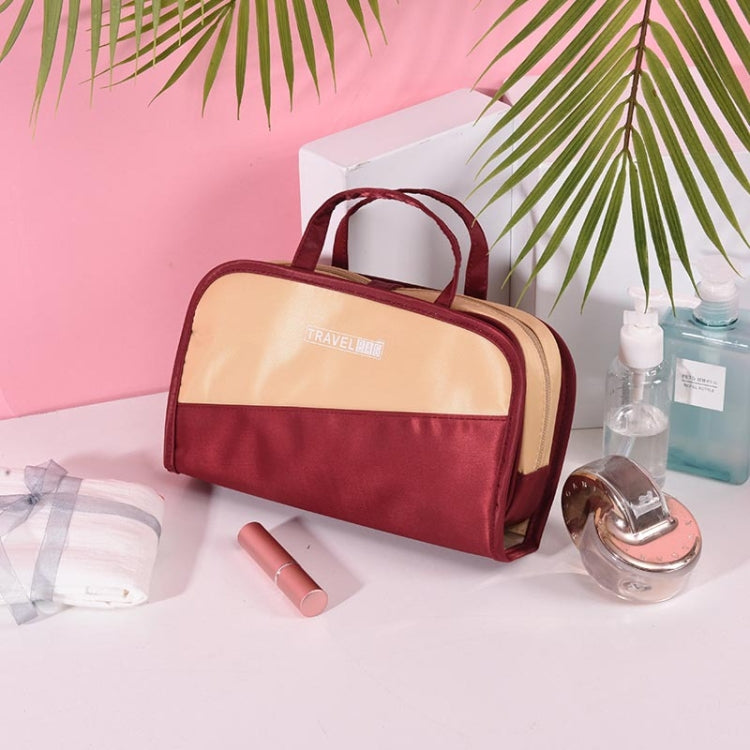 Multifunctional 2 In 1 Cosmetic Bag Portable Large Capacity Transparent Cosmetic Brush Storage Bag Wash Bag