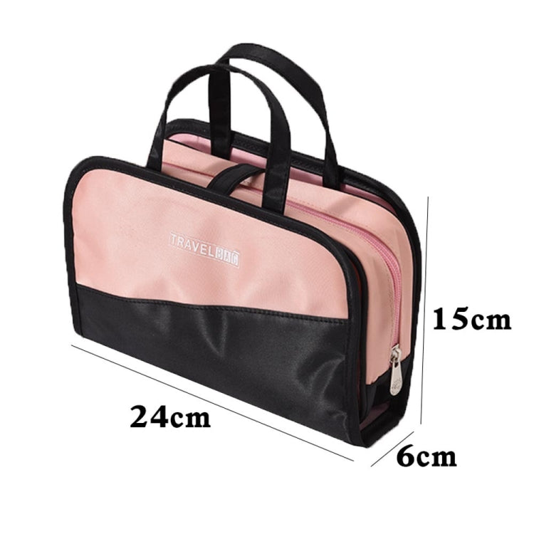 Multifunctional 2 In 1 Cosmetic Bag Portable Large Capacity Transparent Cosmetic Brush Storage Bag Wash Bag