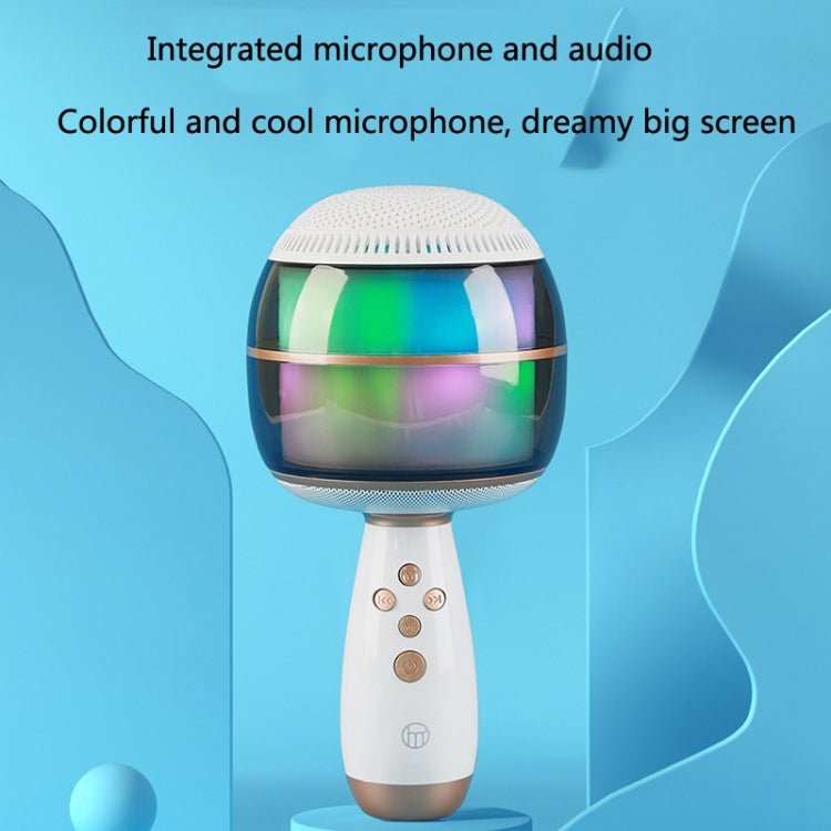 K56 Wireless Bluetooth Microphone Handheld Microphone Speaker(White)