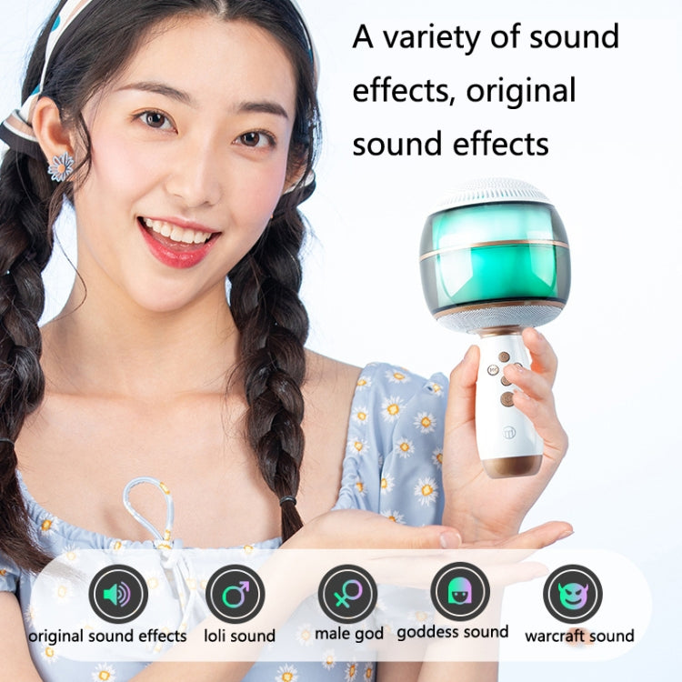 K56 Wireless Bluetooth Microphone Handheld Microphone Speaker(White)