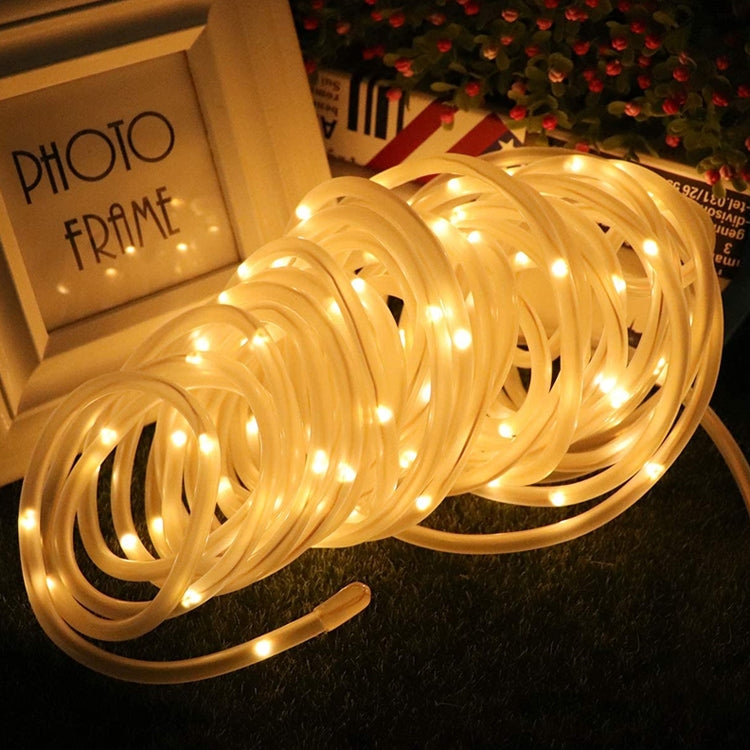 Holiday Party Decoration Tube String Lights LED Garden Decoration Casing Light with Remote Control, Spec: 7m 50 LEDs USB Powered