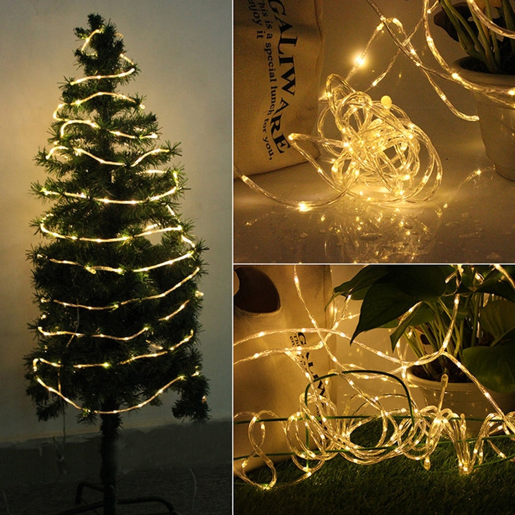 Holiday Party Decoration Tube String Lights LED Garden Decoration Casing Light with Remote Control, Spec: 7m 50 LEDs USB Powered