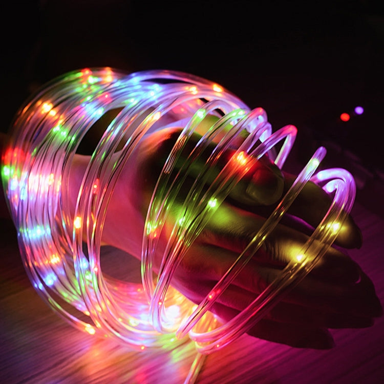 Holiday Party Decoration Tube String Lights LED Garden Decoration Casing Light with Remote Control, Spec: 7m 50 LEDs USB Powered