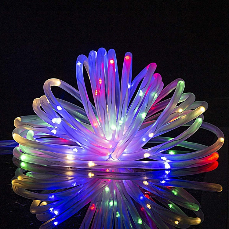 Holiday Party Decoration Tube String Lights LED Garden Decoration Casing Light with Remote Control, Spec: 7m 50 LEDs Battery Powered