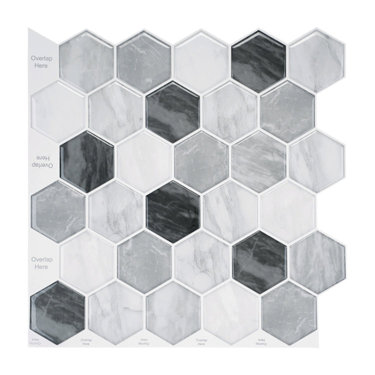 2 PCS 3D Crystal Epoxy Self-Adhesive Wall Sticker Bathroom Simulation Tile Sticker