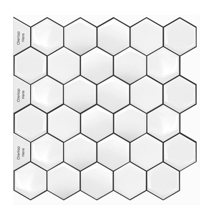 2 PCS 3D Crystal Epoxy Self-Adhesive Wall Sticker Bathroom Simulation Tile Sticker