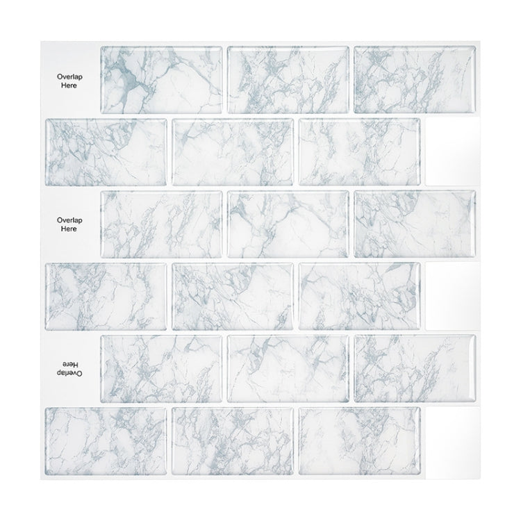 2 PCS 3D Crystal Epoxy Self-Adhesive Wall Sticker Bathroom Simulation Tile Sticker
