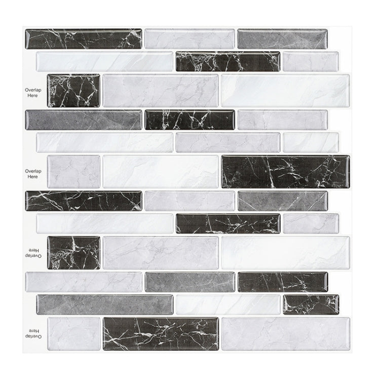 2 PCS 3D Crystal Epoxy Self-Adhesive Wall Sticker Bathroom Simulation Tile Sticker