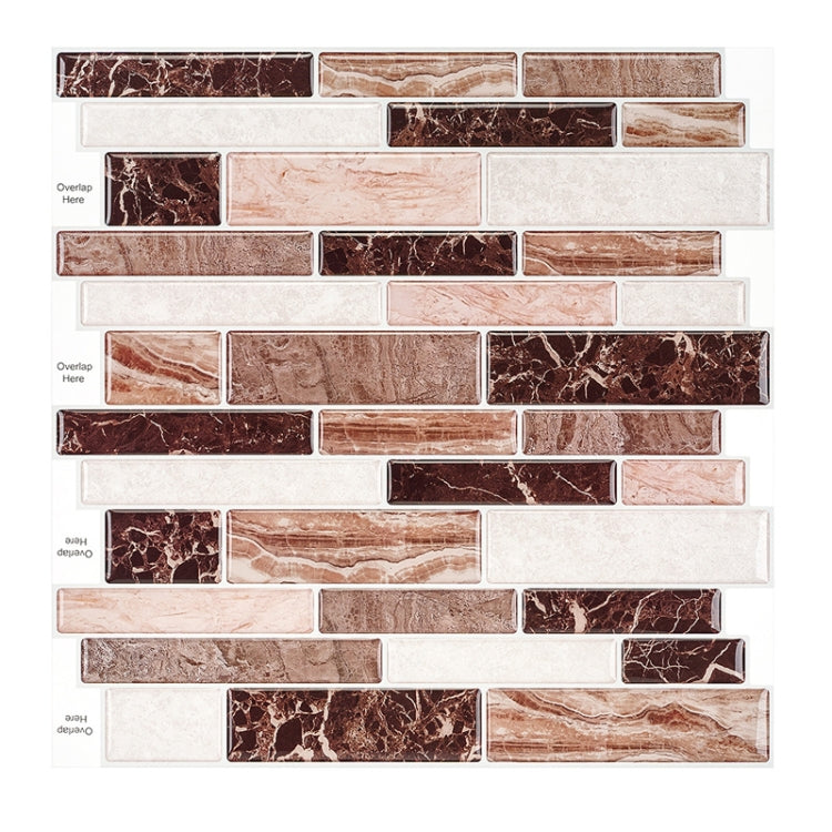 2 PCS 3D Crystal Epoxy Self-Adhesive Wall Sticker Bathroom Simulation Tile Sticker