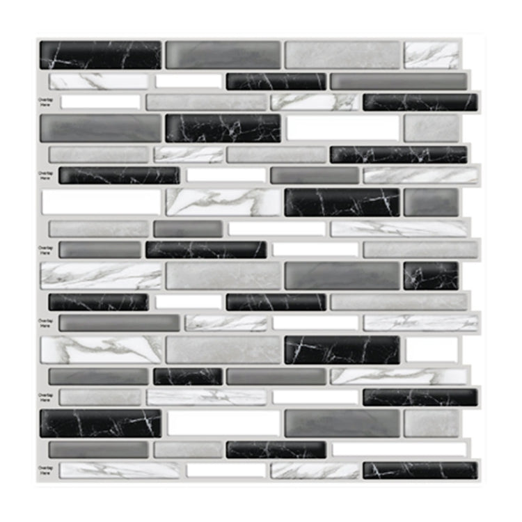 2 PCS 3D Crystal Epoxy Self-Adhesive Wall Sticker Bathroom Simulation Tile Sticker