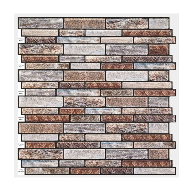 2 PCS 3D Crystal Epoxy Self-Adhesive Wall Sticker Bathroom Simulation Tile Sticker