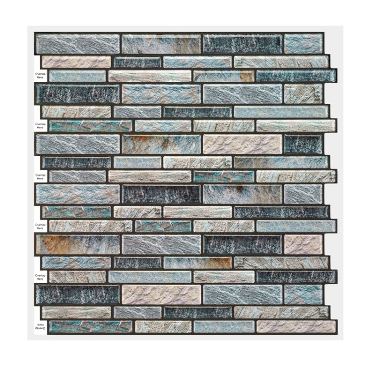 2 PCS 3D Crystal Epoxy Self-Adhesive Wall Sticker Bathroom Simulation Tile Sticker