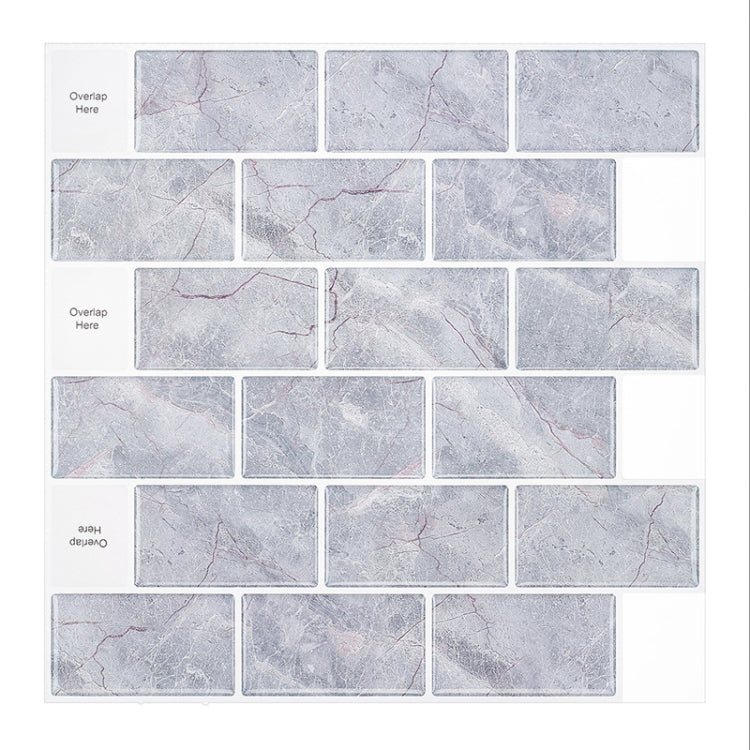2 PCS 3D Crystal Epoxy Self-Adhesive Wall Sticker Bathroom Simulation Tile Sticker