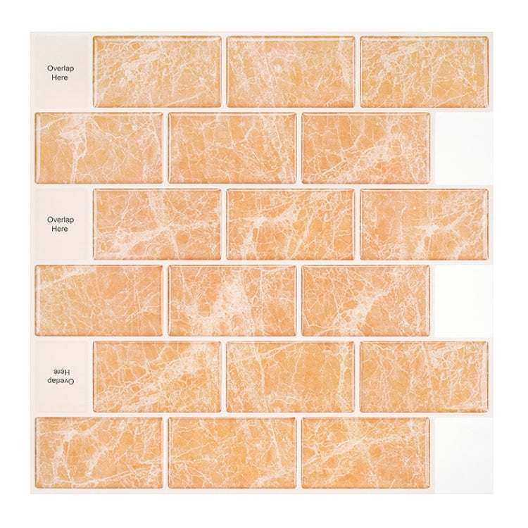 2 PCS 3D Crystal Epoxy Self-Adhesive Wall Sticker Bathroom Simulation Tile Sticker