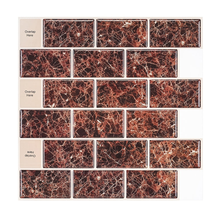 2 PCS 3D Crystal Epoxy Self-Adhesive Wall Sticker Bathroom Simulation Tile Sticker