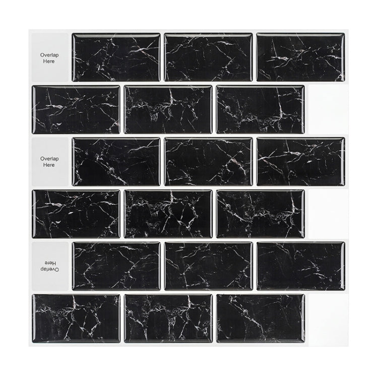 2 PCS 3D Crystal Epoxy Self-Adhesive Wall Sticker Bathroom Simulation Tile Sticker