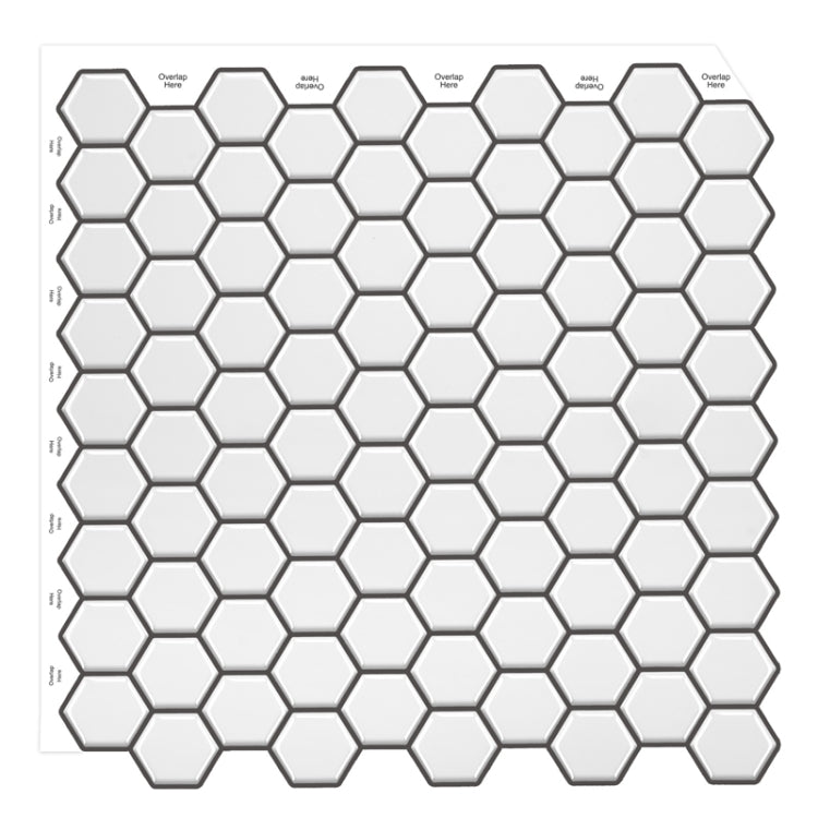 2 PCS 3D Crystal Epoxy Self-Adhesive Wall Sticker Bathroom Simulation Tile Sticker