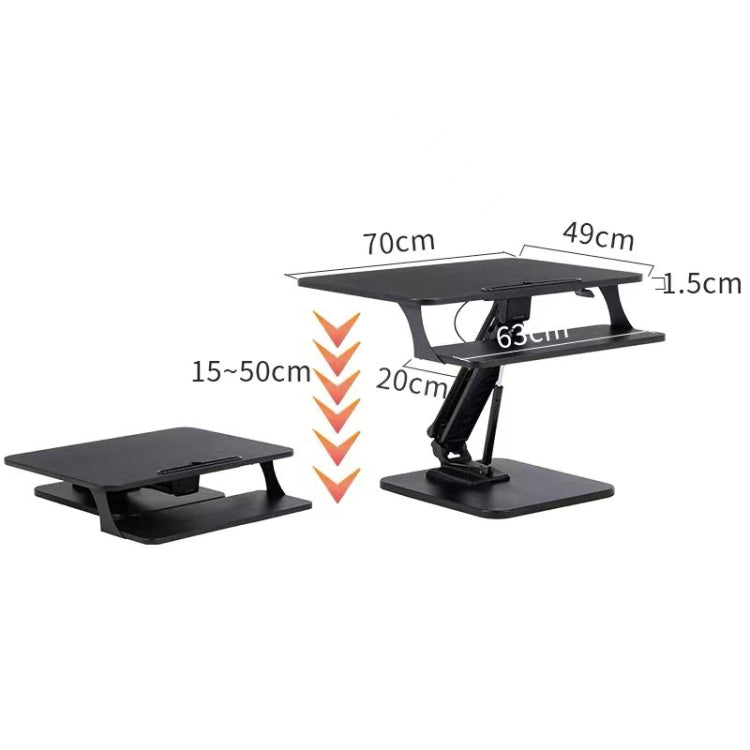 D0N Pneumatic Desktop Folding Computer Display Increased Frame Standing Office Lifting Table