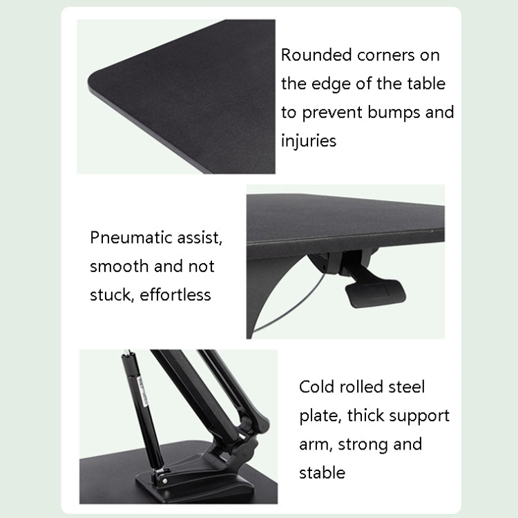 D0N Pneumatic Desktop Folding Computer Display Increased Frame Standing Office Lifting Table