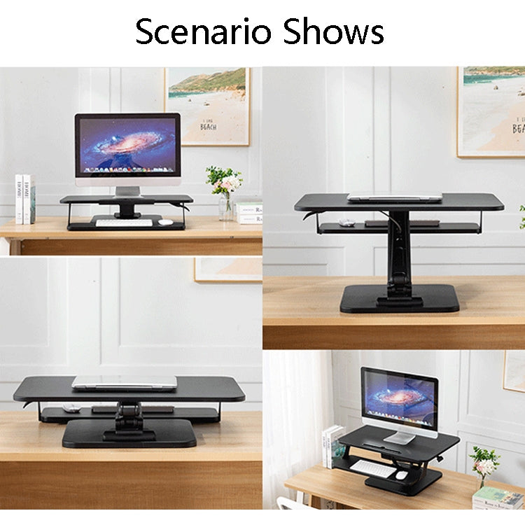 D0N Pneumatic Desktop Folding Computer Display Increased Frame Standing Office Lifting Table