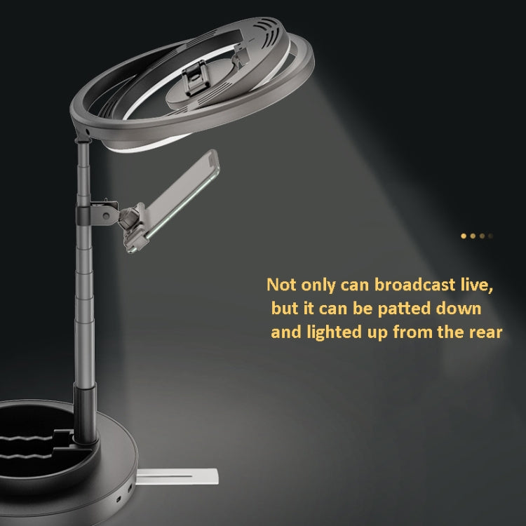JMT2 Mobile Phone Live Fill Light Folding Telescopic Integrated LED Beauty Lamp Desktop Floor Stand