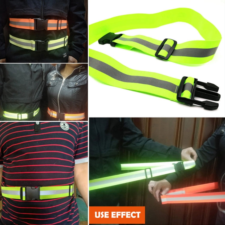 3 PCS Outdoor Adjustable Night Running And Cycling Reflective Waistband, Specification: 4cm Width