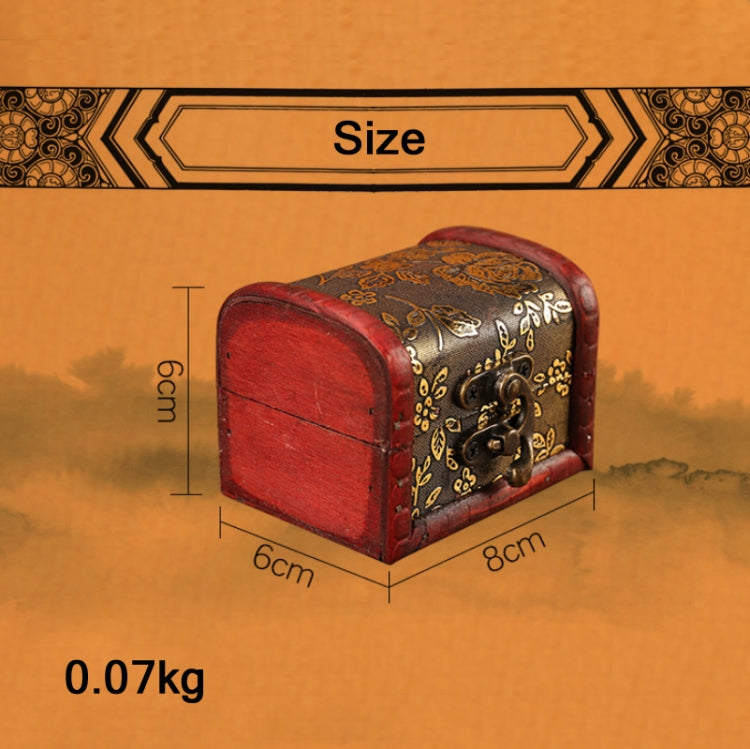 3 PCS Retro Wooden Jewellery Dustproof Storage Box Indoor Shooting Props
