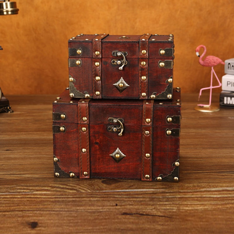 Wooden Square Vintage Jewelry Storage Box Indoor Shooting Props,Specificationï¼š 6266 Set