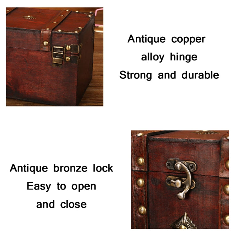 Wooden Square Vintage Jewelry Storage Box Indoor Shooting Props,Specificationï¼š 6266 Set