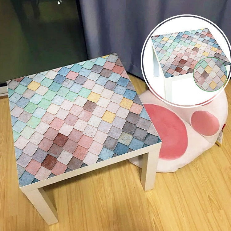 Restaurant Tabletop Oil-Proof Waterproof Non-Slip PVC Heat Insulation Sticker Placemat, Specification: 55x55cm