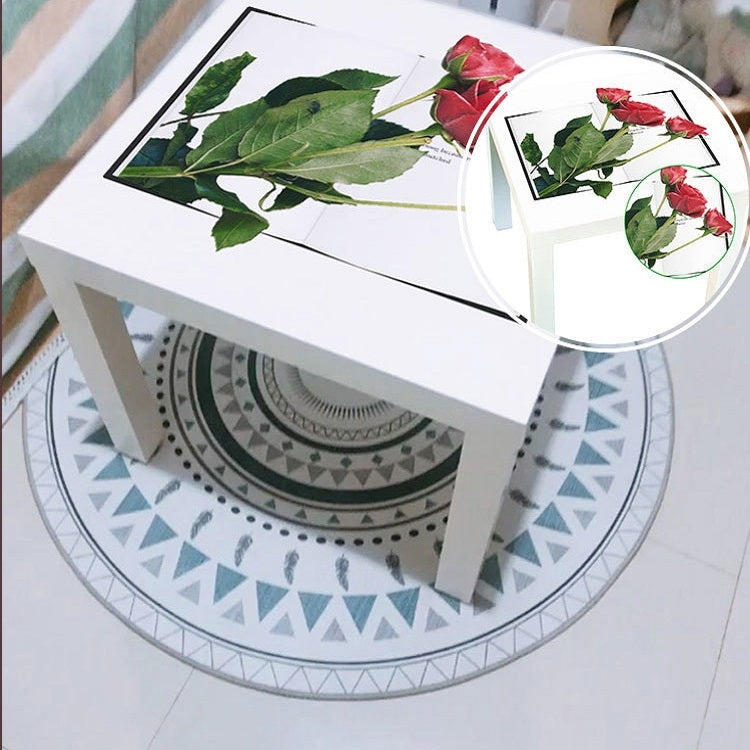 Restaurant Tabletop Oil-Proof Waterproof Non-Slip PVC Heat Insulation Sticker Placemat, Specification: 55x55cm