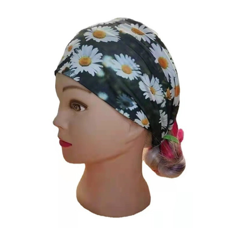 3 PCS Printing Elastic Polyester Cloth Women Headband Sports Sweat Wide Version Bundle Belt, Size: One Size