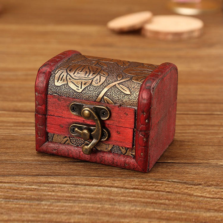 3 PCS Retro Distressed Storage Wooden Box Wedding Candy Jewelry Storage Box, Size: 8x6.5x6cm