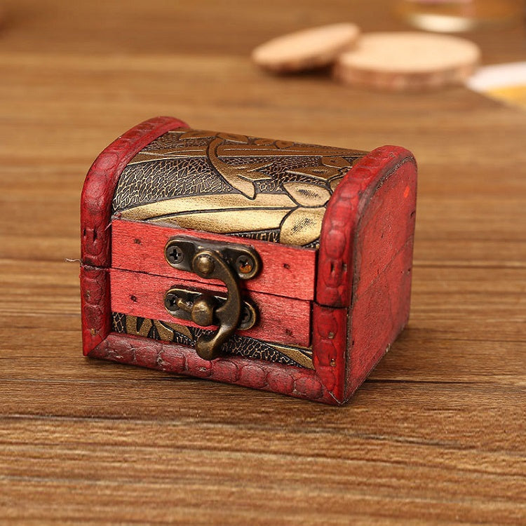 3 PCS Retro Distressed Storage Wooden Box Wedding Candy Jewelry Storage Box, Size: 8x6.5x6cm