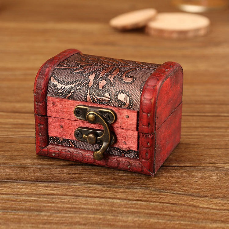 3 PCS Retro Distressed Storage Wooden Box Wedding Candy Jewelry Storage Box, Size: 8x6.5x6cm