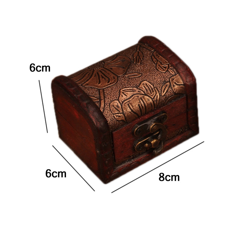 3 PCS Retro Distressed Storage Wooden Box Wedding Candy Jewelry Storage Box, Size: 8x6.5x6cm