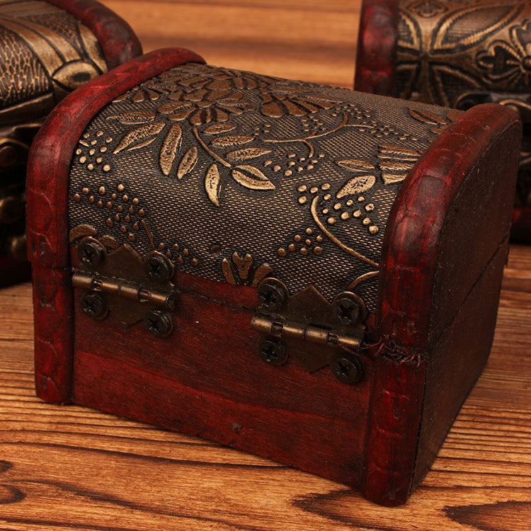 3 PCS Retro Distressed Storage Wooden Box Wedding Candy Jewelry Storage Box, Size: 8x6.5x6cm