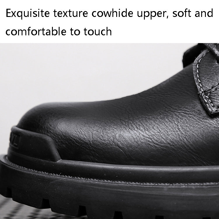 AS9268 Autumn And Winter High-Top Man Martin Boots Leather Warm Men Shoes, Size: 43