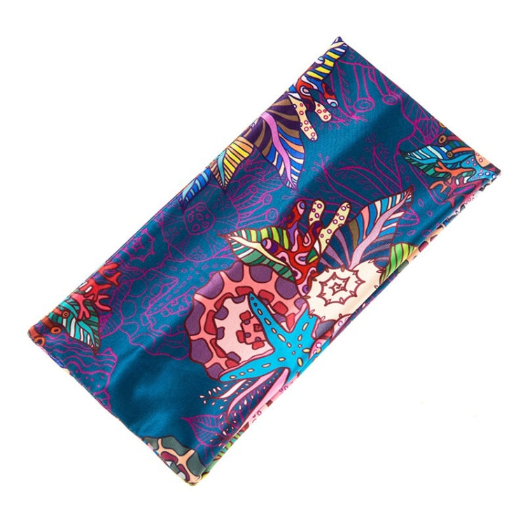 3 PCS Print Elastic Polyester Women Headband Sports Sweat Wide Version Bundle Belt