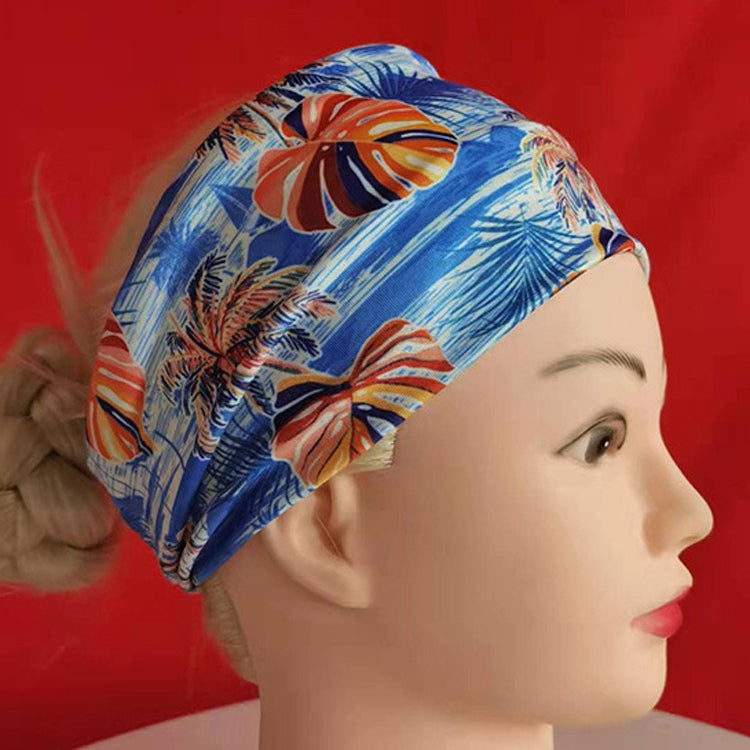 3 PCS Print Elastic Polyester Women Headband Sports Sweat Wide Version Bundle Belt