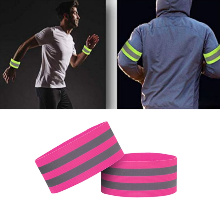 8 PCS Outdoor Sports Bracelet Ankle Ring Set Night Running And Riding Safety Reflective Bracelet