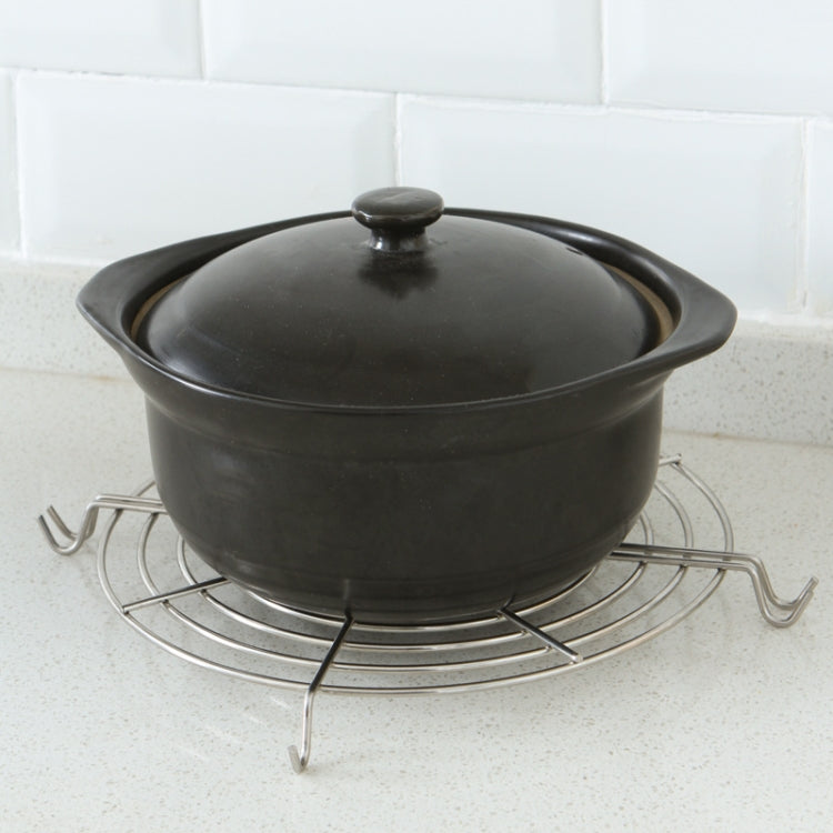 3 PCS Semi-Circular Stainless Steel Drain Rack Kitchen Steamed Vegetables Rack, Size: Small 24cm
