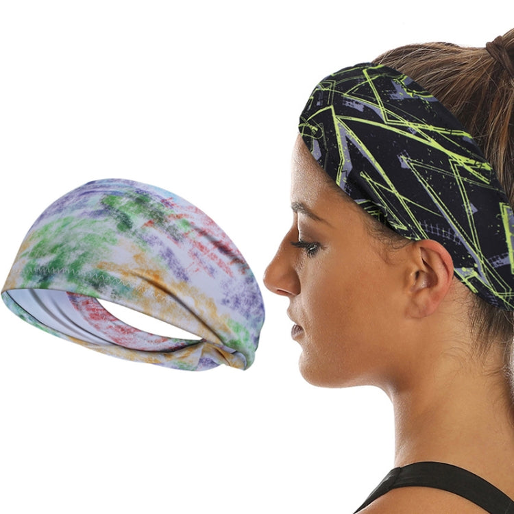 2 PCS Running Fitness Exercise Sweat-Absorbent Elastic Headband Sports Sweatband, Size: Free Size