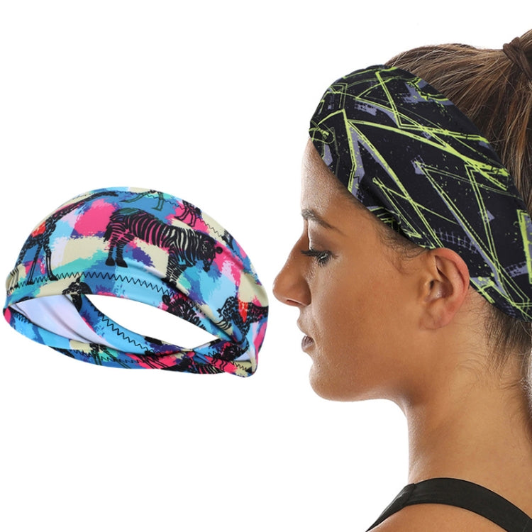 2 PCS Running Fitness Exercise Sweat-Absorbent Elastic Headband Sports Sweatband, Size: Free Size
